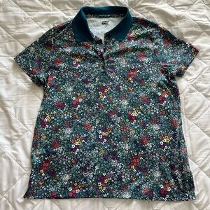 Lands End Floral Polo